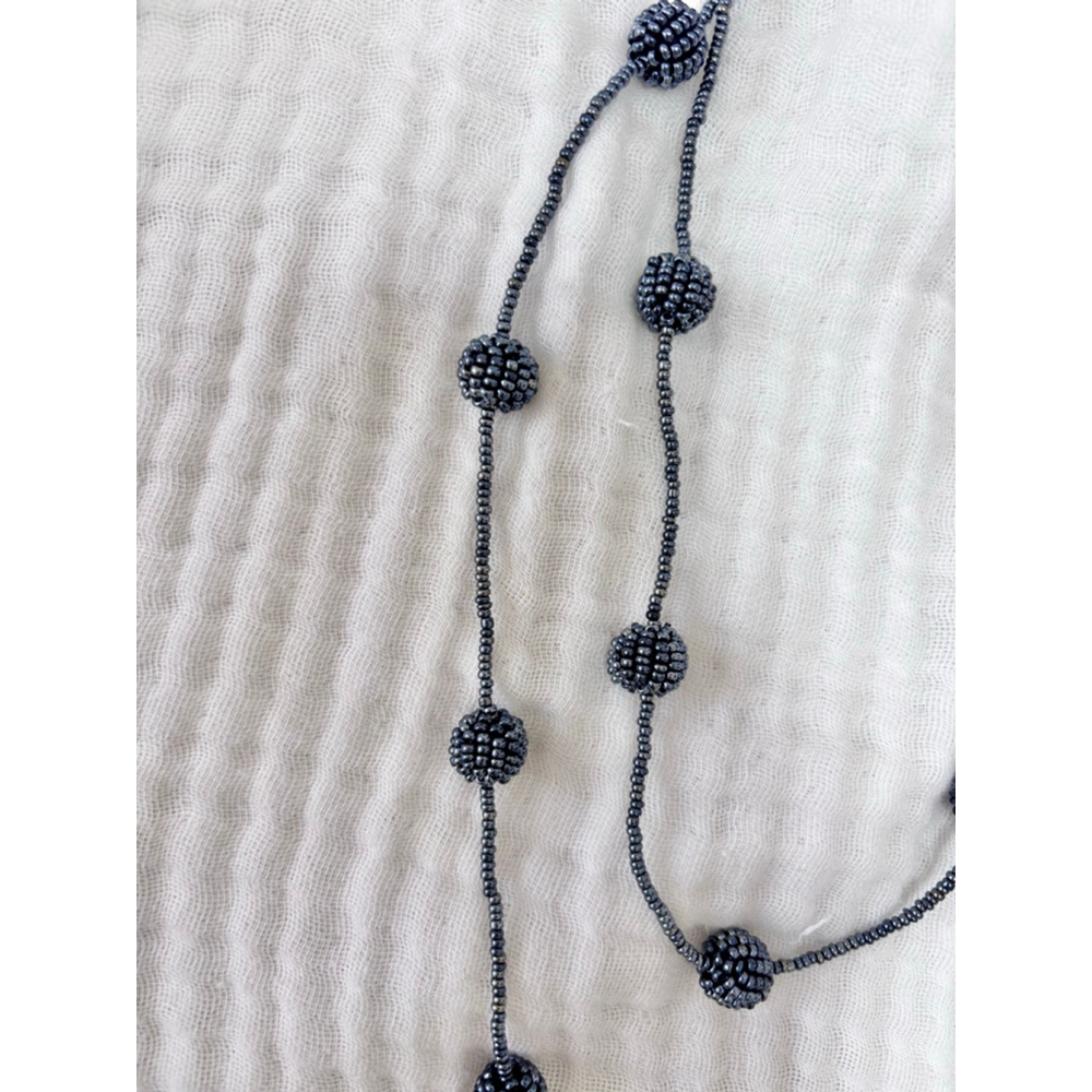 Women's Unbranded Necklaces One Size White Gold Blue Gray Beaded Set - Picture 6 of 7